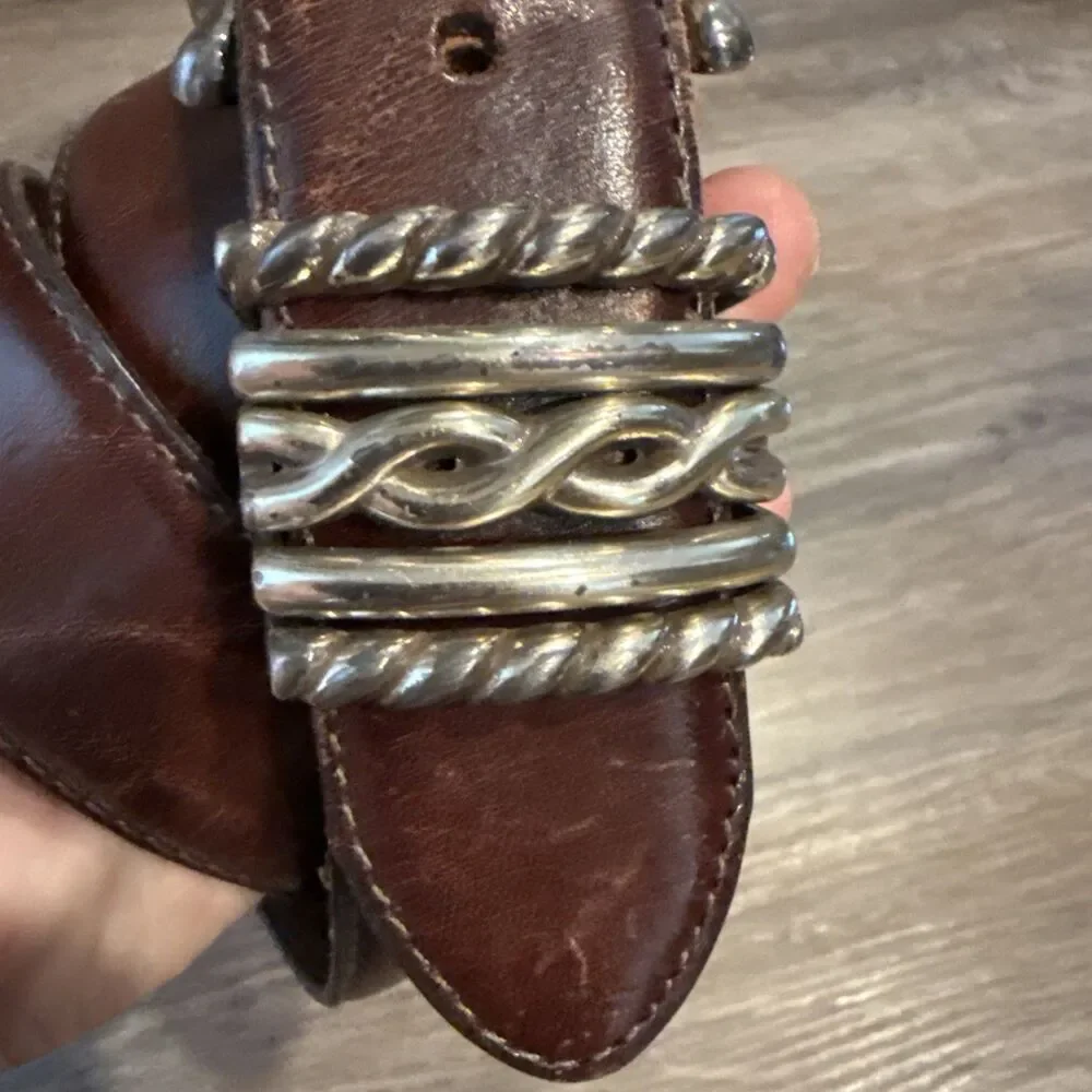 Vintage Brighton Brown Leather Belt Size L